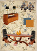 Gold Branches Needlepoint Rug