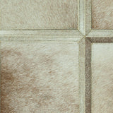 Window Pane BEI Cowhide Rug