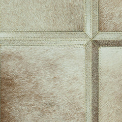 Window Pane BEI Cowhide Rug