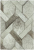 Crossed GRY Cowhide Rug